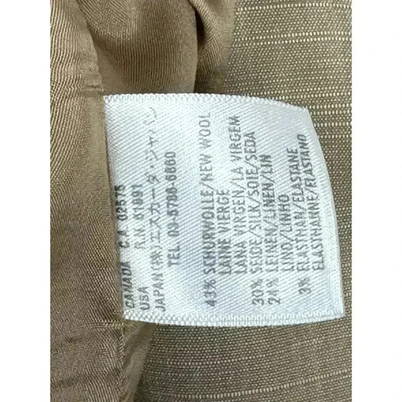 Escada Wool/Silk Camel Blazer Size 42. One Button Close. Work Wear, Luxury - Picture 7 of 7